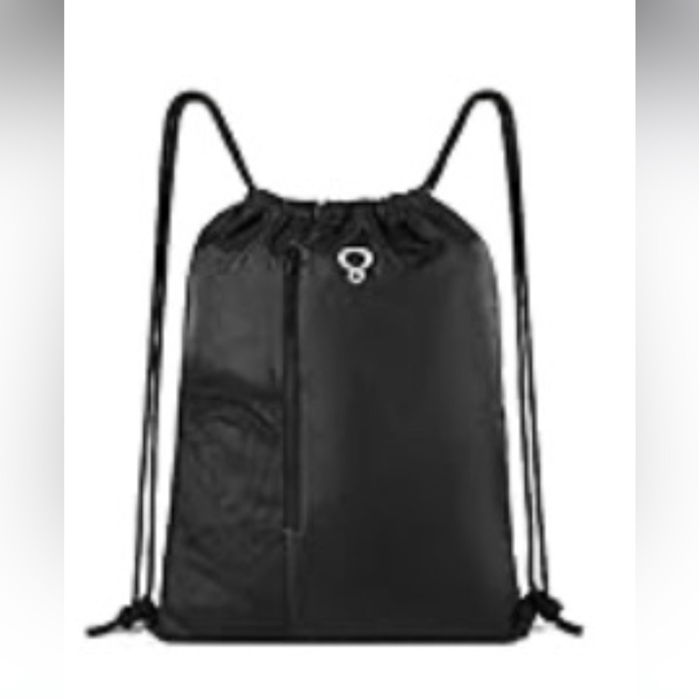 BeeGreen Black Drawstring Backpack